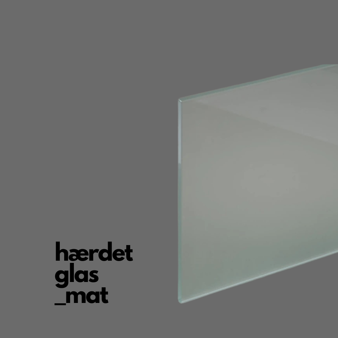 BRUSEDØR, 8 MM MAT GLAS
